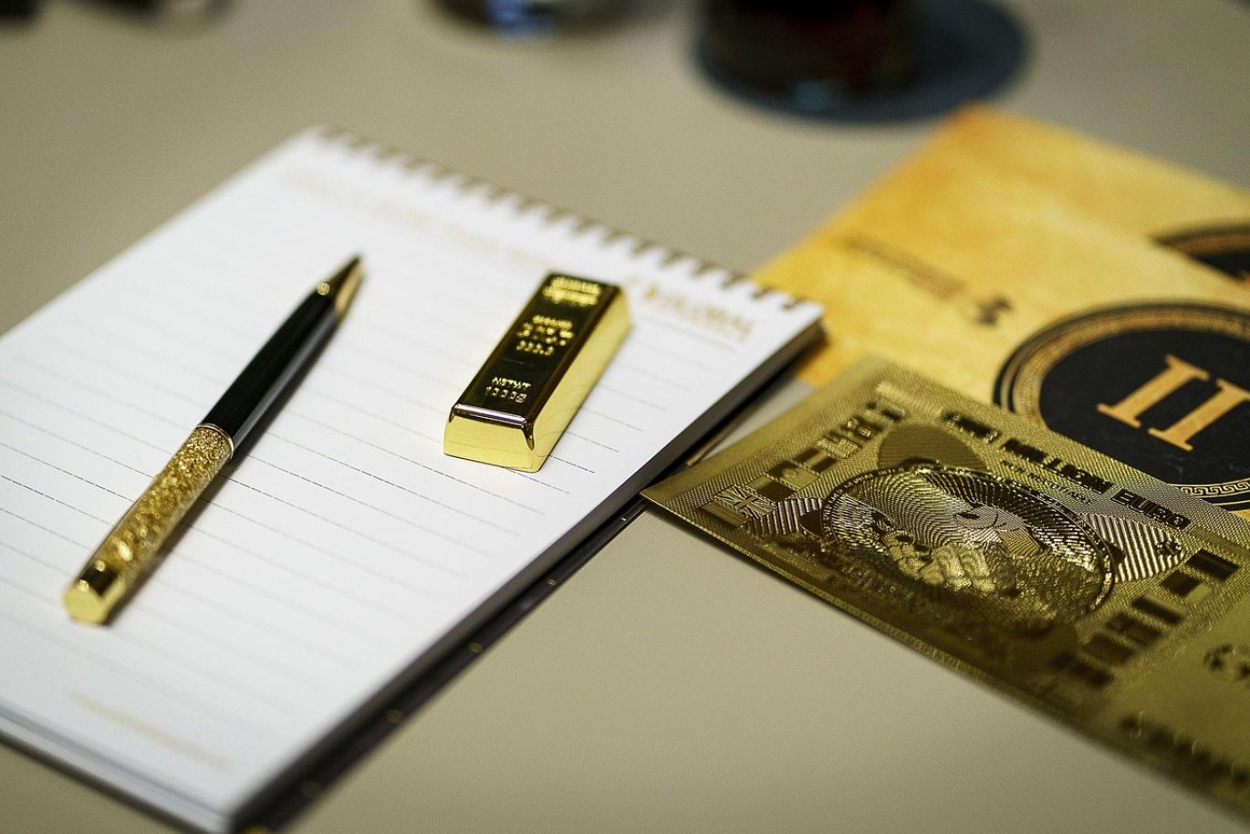 A close-up of a 10 oz gold bar, showcasing its purity and detail, representing the 10 Oz Gold Price.