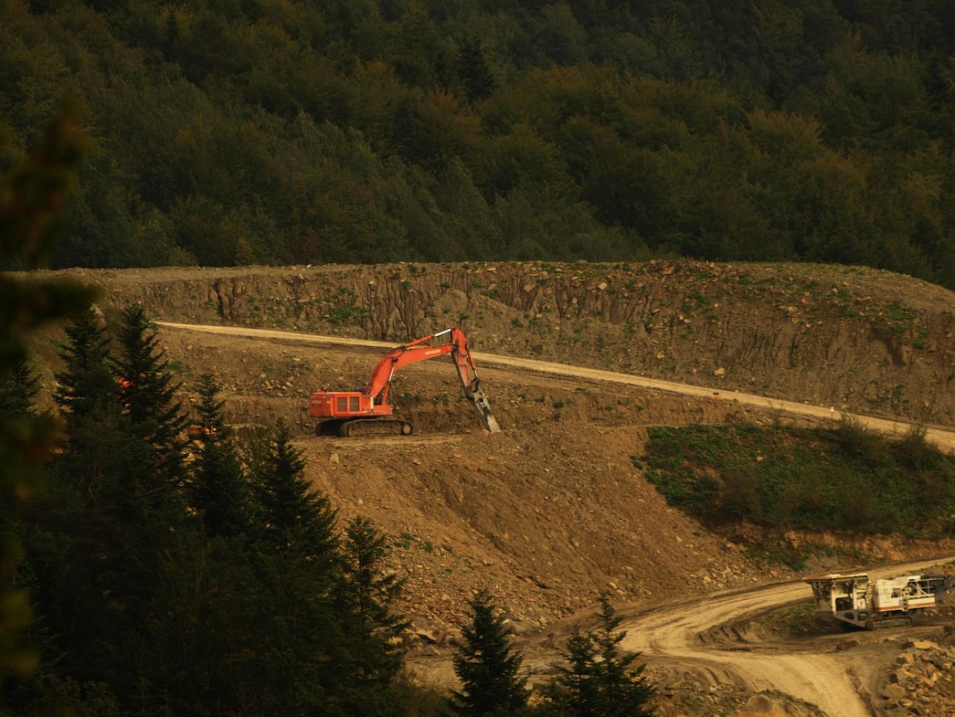 Barite Mine operations showing extraction of barium sulfate for industrial use