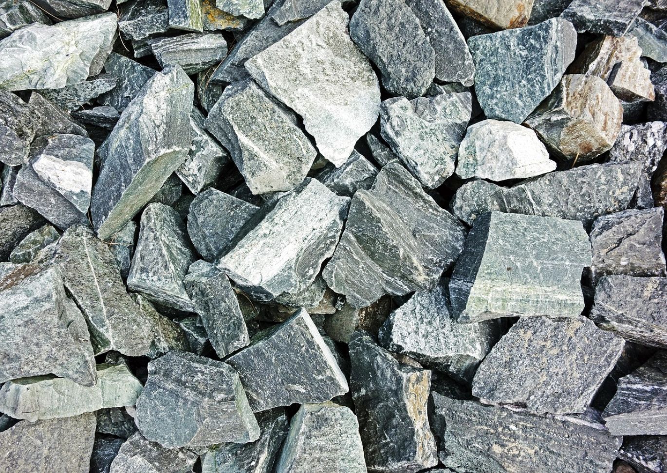 Pile of crushed limestone at a quarry in Kenya, supplied by Maiyam Group