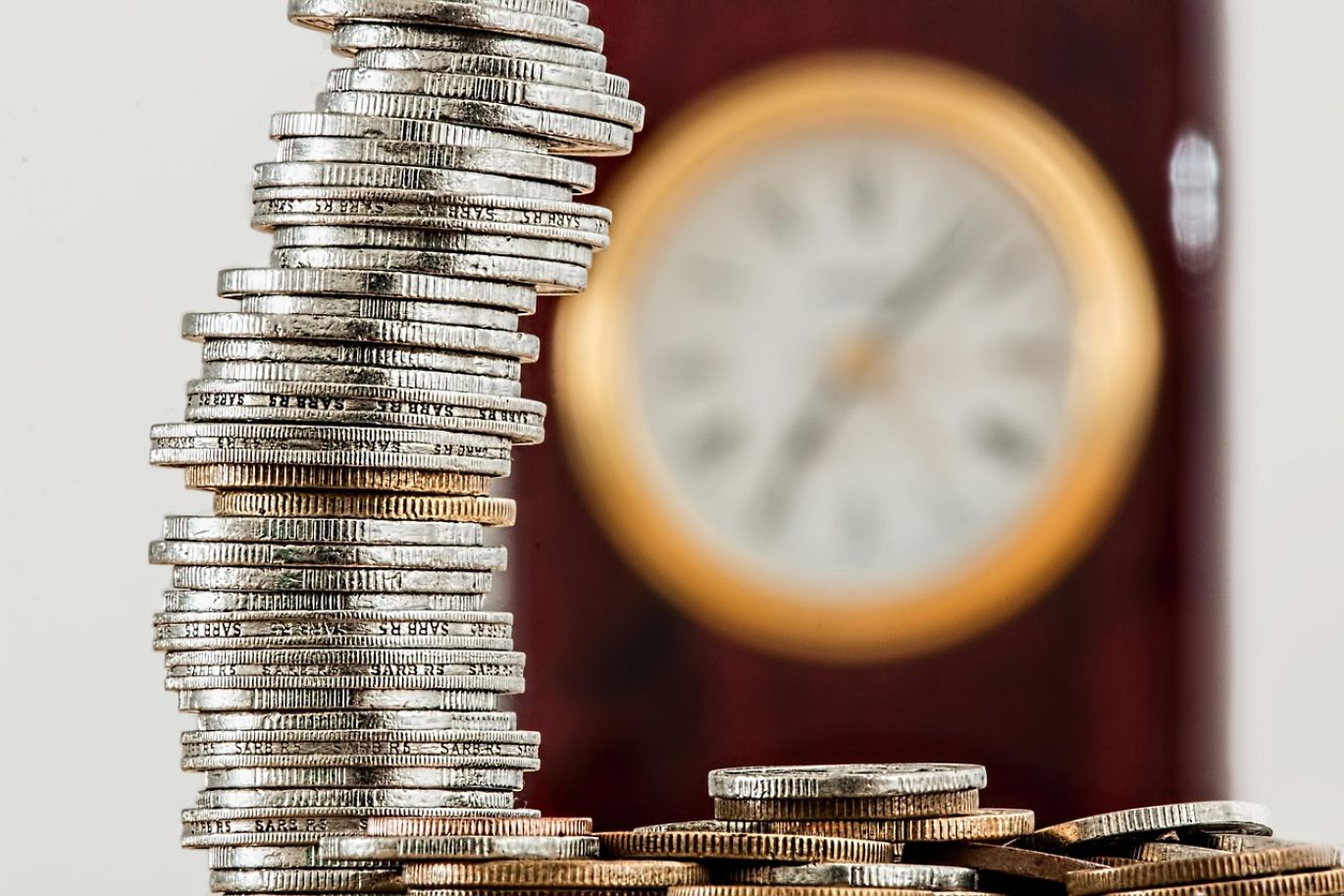 A stack of generic silver rounds representing investment and wealth.