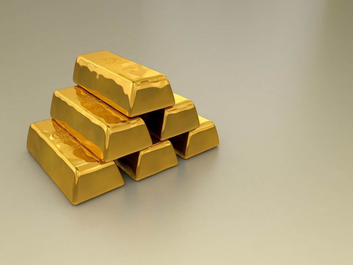 Stacks of Gold And Silver Bullion bars representing industrial supply.