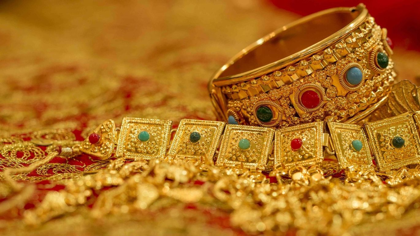Gold bangles being manufactured by skilled artisans in Kenya, sourced by Maiyam Group.