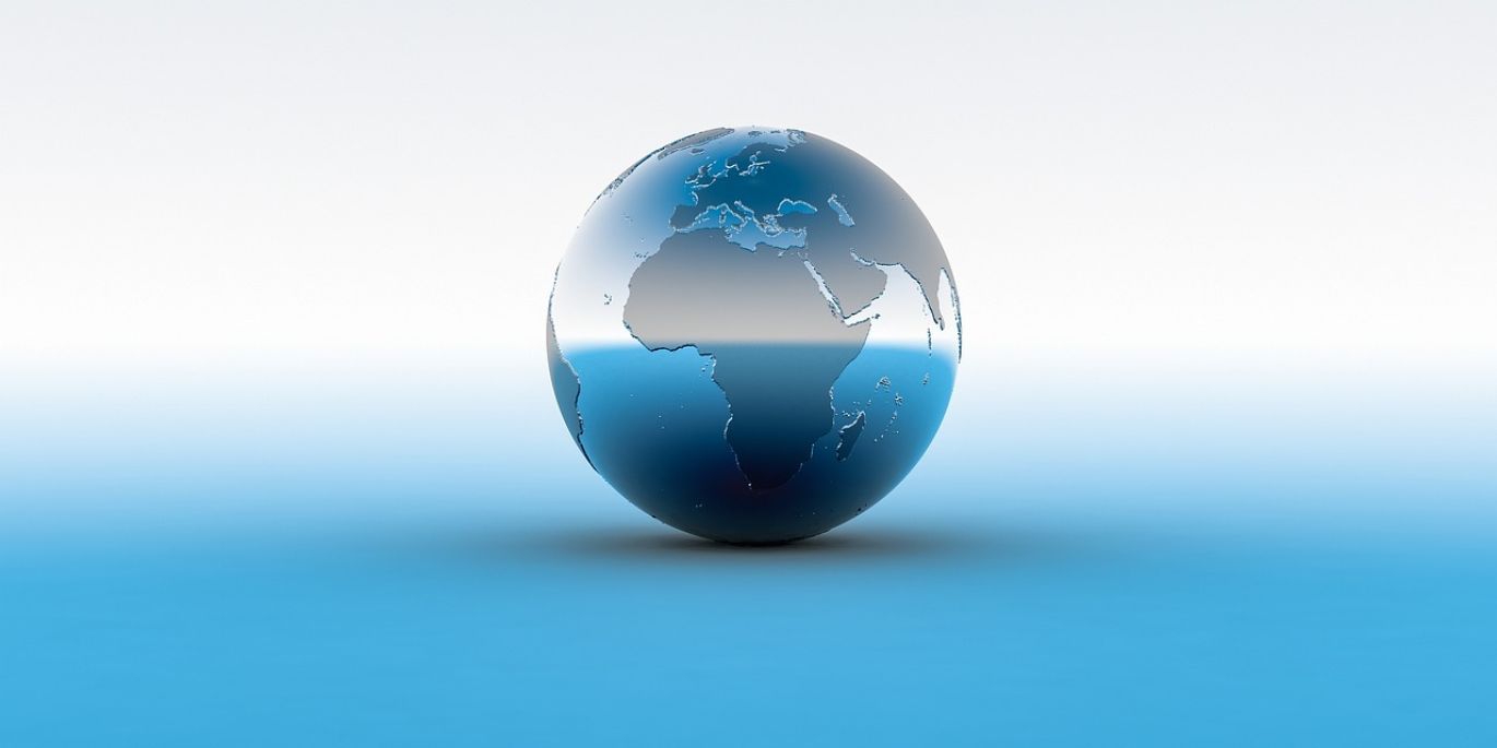 Global map highlighting Kenya with icons representing Hi Tech Minerals like coltan, tantalum, and cobalt.