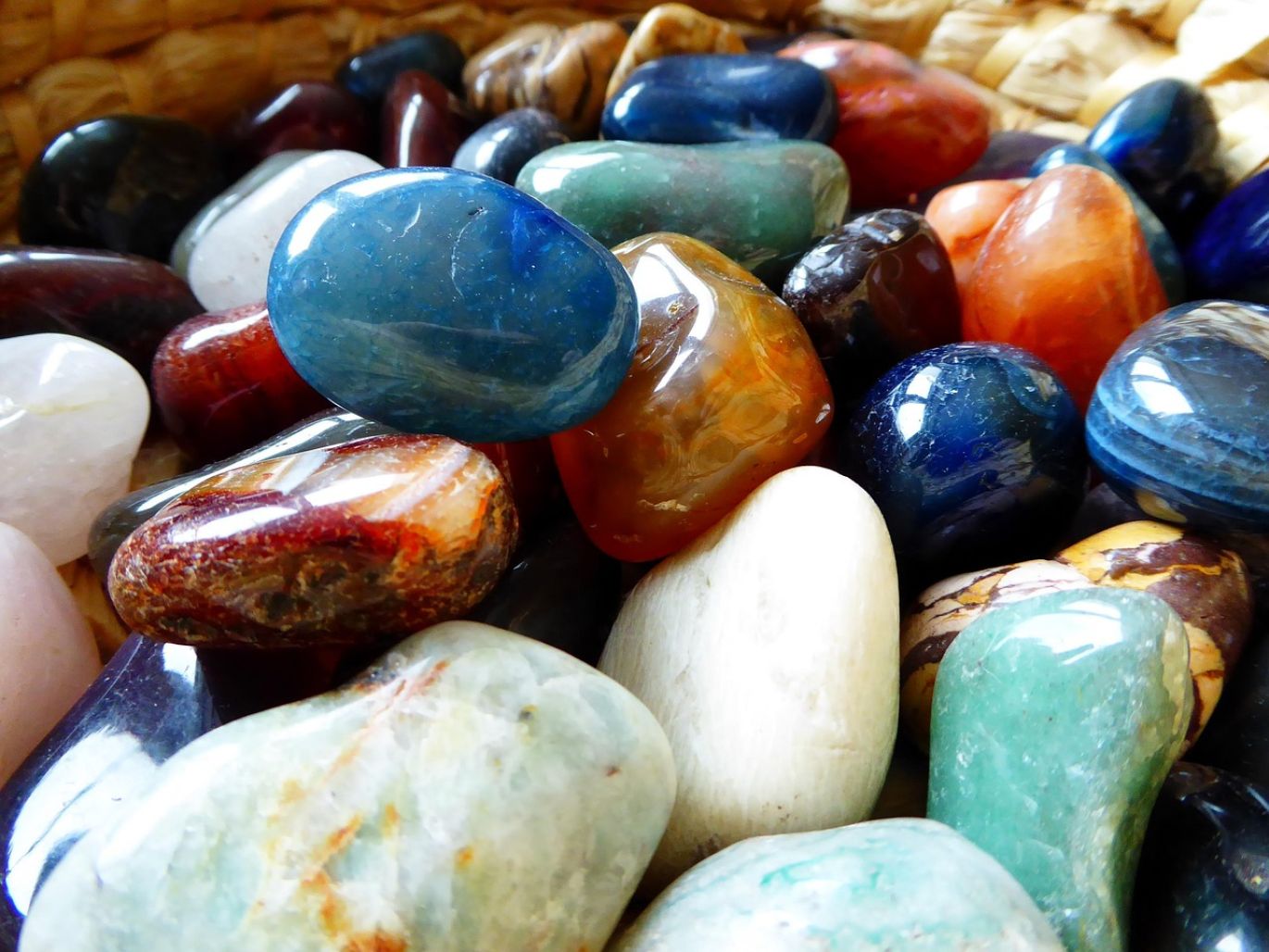 Assorted polished semi precious gemstones available for wholesale from Maiyam Group in Kenya.